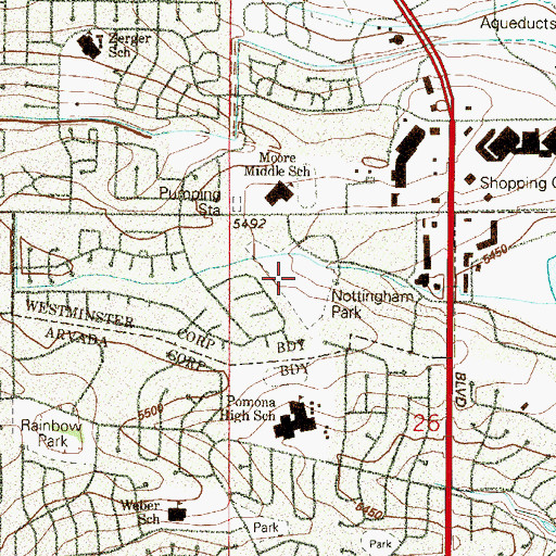 Topographic Map of Nottingham Park, CO