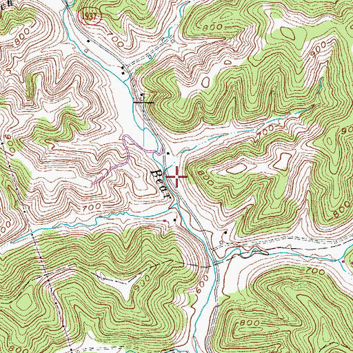 Topographic Map of Big Sandy (historical), KY