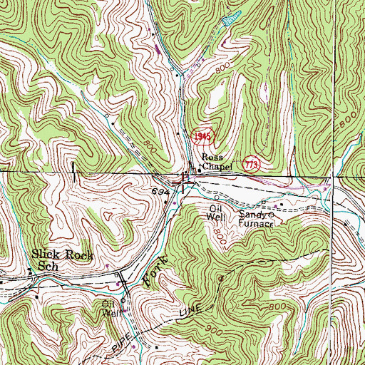 Topographic Map of Mayhew Post Office (historical), KY
