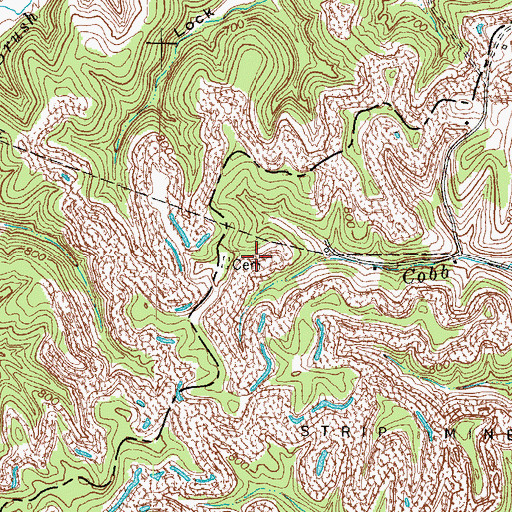 Topographic Map of McCalvin Cemetery, KY