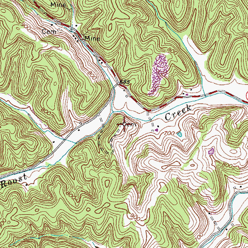Topographic Map of Sexton Cemetery, KY