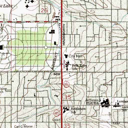 Topographic Map of Beth Eden Baptist School, CO