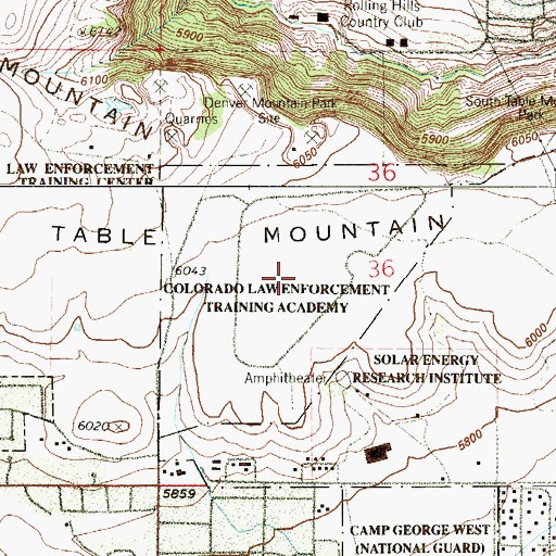 Topographic Map of Colorado Law Enforcement Training Academy, CO