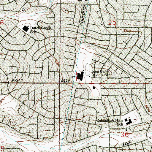 Topographic Map of Ken Caryl Middle School, CO