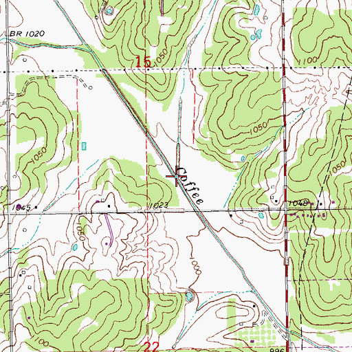 Topographic Map of Caisteal Creek, OK