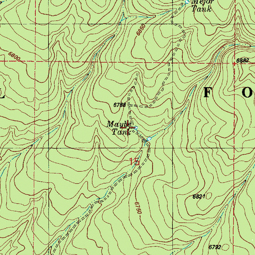 Topographic Map of Maybe Tank, AZ