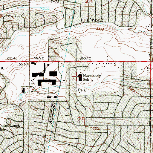 Topographic Map of Normandy Elementary School, CO