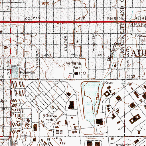 Topographic Map of Montclair Post Office, CO