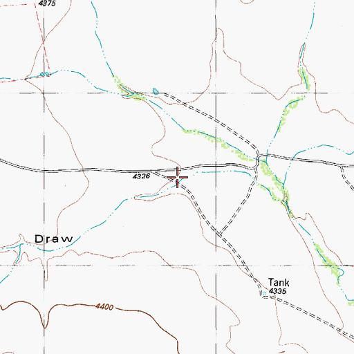 Topographic Map of Payne Draw, TX