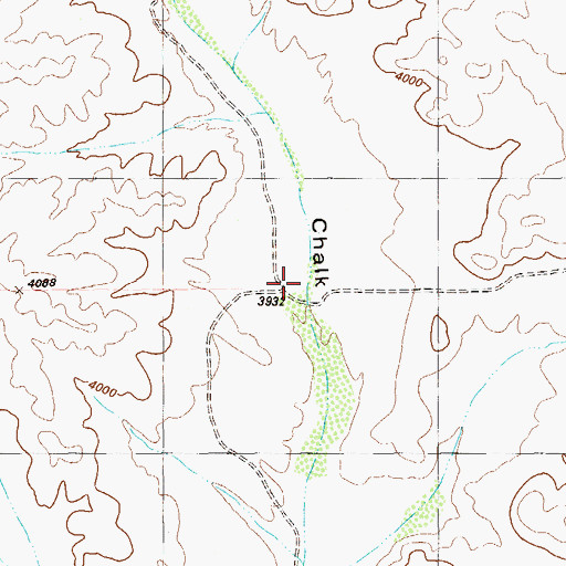 Topographic Map of Chalk Valley, TX
