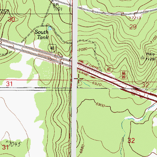 Topographic Map of Mineral Tank, AZ