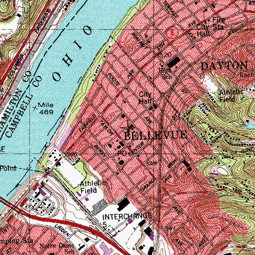 Topographic Map of Saint Anthony of Padua Church (historical), KY