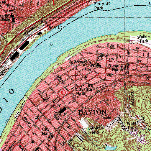 Topographic Map of Saint Paul United Church of Christ, KY