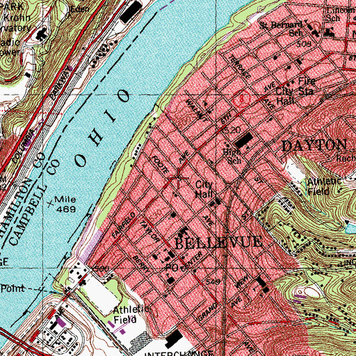 Topographic Map of Saint John's United Church of Christ, KY