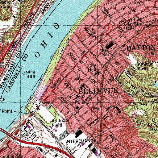 Topographic Map of First Baptist Church, KY