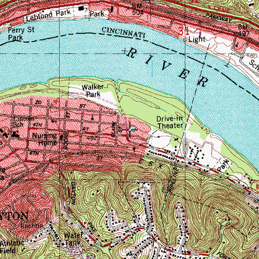Topographic Map of Tacoma Park (historical), KY