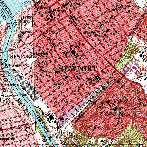 Topographic Map of New Hope Christian Church, KY