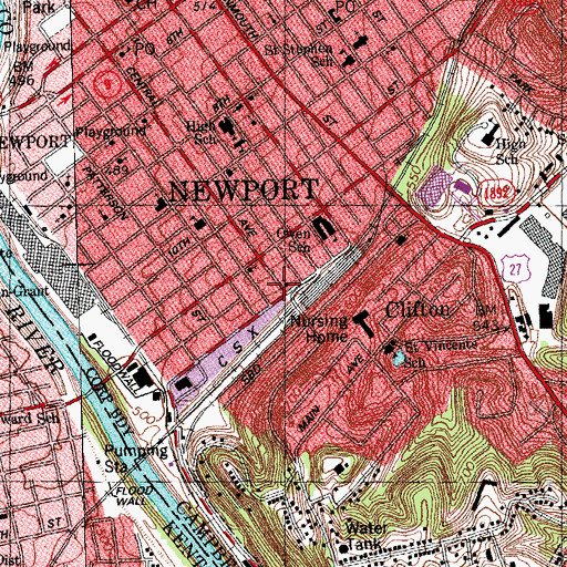 Topographic Map of New Macedonia Old Regular Baptist Church, KY