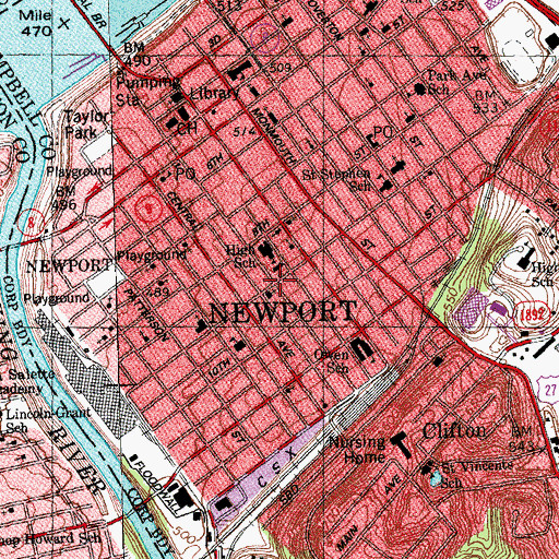 Topographic Map of Free Pentecost Holiness Church of God, KY
