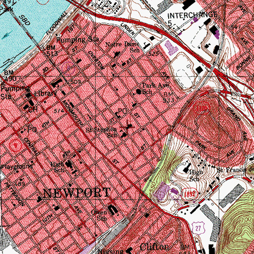 Topographic Map of Saint Stephen Catholic Church (historical), KY