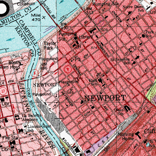 Topographic Map of Saint Pauls African Methodist Episcopal Church, KY