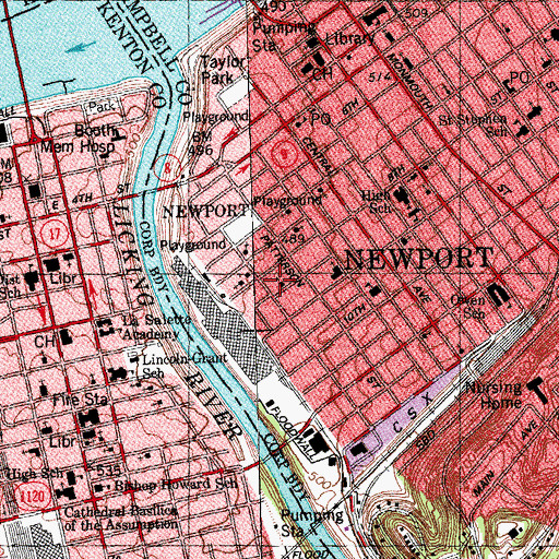 Topographic Map of Church of God, KY