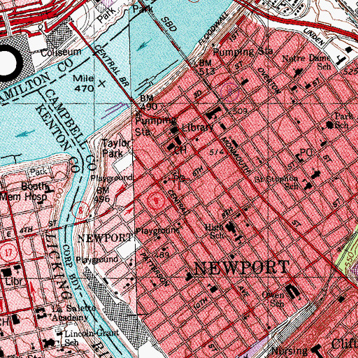 Topographic Map of Arnold Elementary School (historical), KY