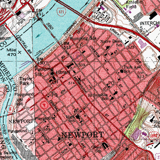 Topographic Map of Grace United Methodist Church, KY
