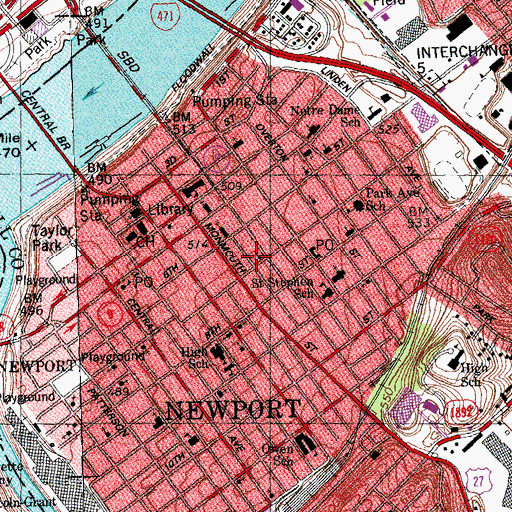 Topographic Map of Corinthian Baptist Church, KY