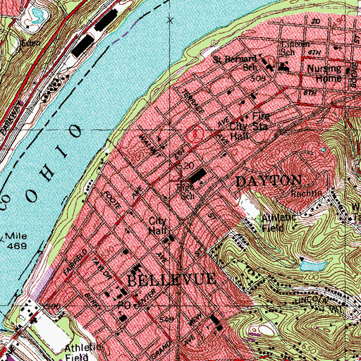 Topographic Map of Church of Christ, KY