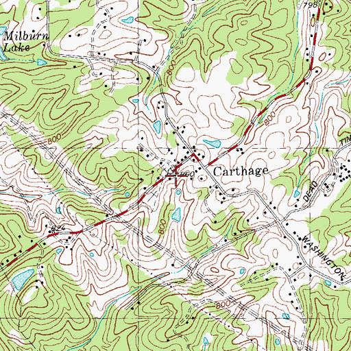 Topographic Map of Carthage Methodist Church, KY