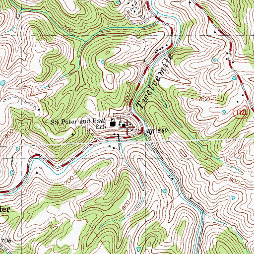 Topographic Map of Saint Peter And Paul Roman Catholic Church, KY