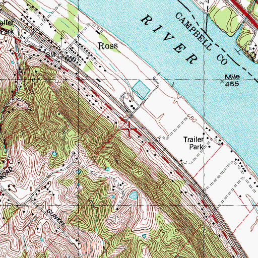 Topographic Map of Pleasant Valley School (historical), KY