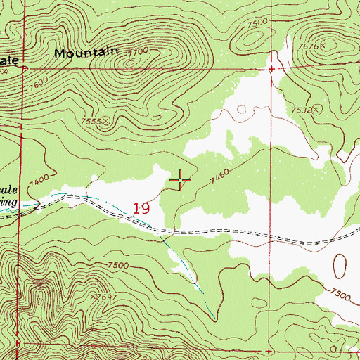 Topographic Map of Beale Flat, AZ
