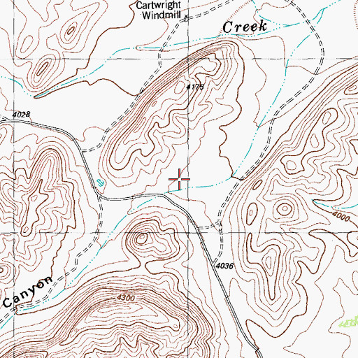 Topographic Map of Little Road Canyon, TX