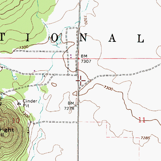 Topographic Map of Jerrys Tank, AZ
