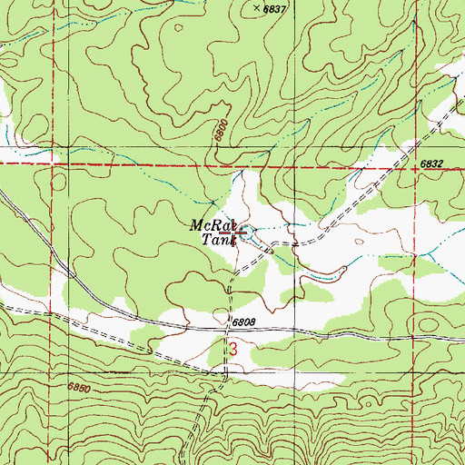 Topographic Map of McRae Tank, AZ