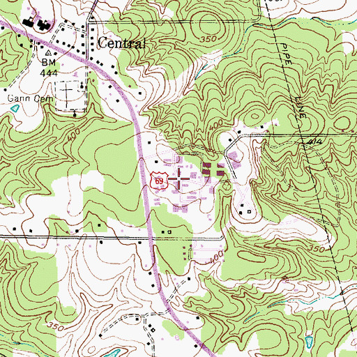 Topographic Map of Lufkin Air Force Station (historical), TX
