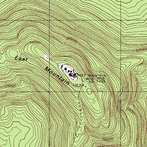 Topographic Map of Lyndonville Air Force Station (historical), VT