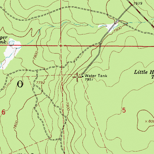 Topographic Map of Deer Trick Tank, AZ