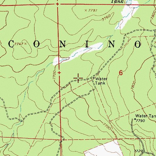 Topographic Map of Cat Trick Tank, AZ