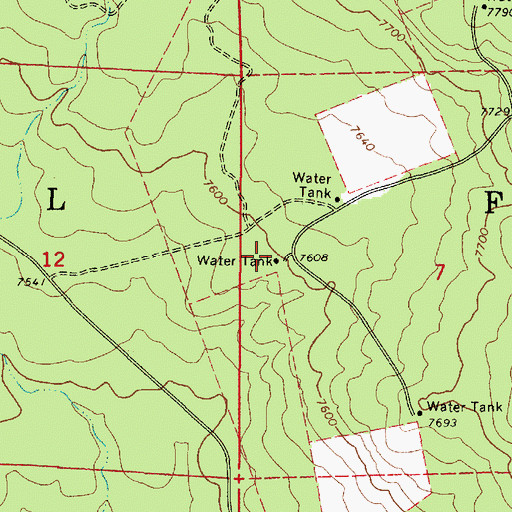Topographic Map of Pine Trick Tank, AZ
