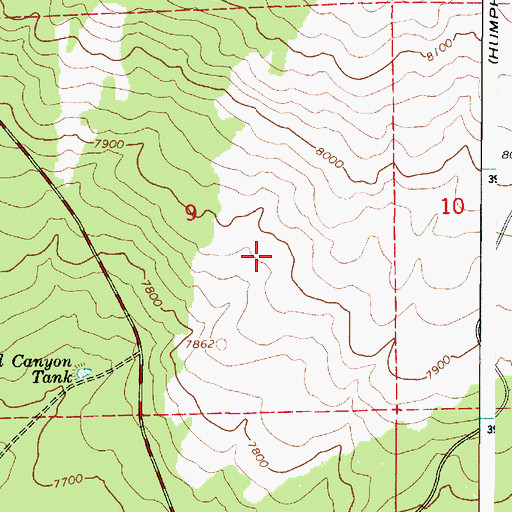 Topographic Map of South Crater Tank, AZ