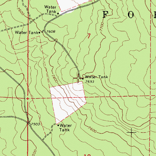 Topographic Map of Orchard Trick Tank, AZ