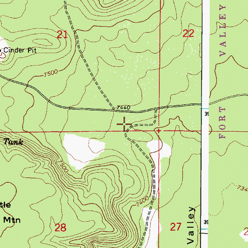Topographic Map of Little Wing Tank, AZ
