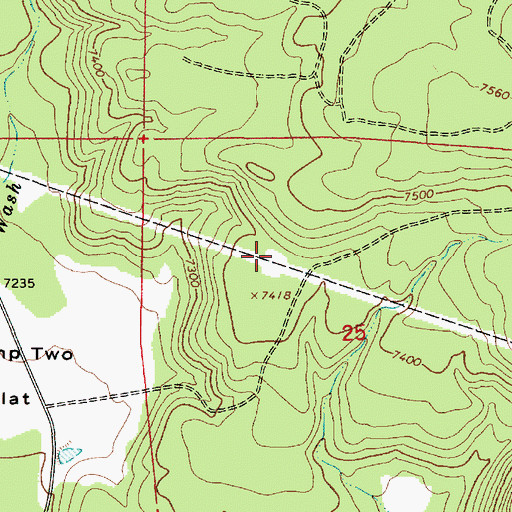 Topographic Map of Gas Tank, AZ