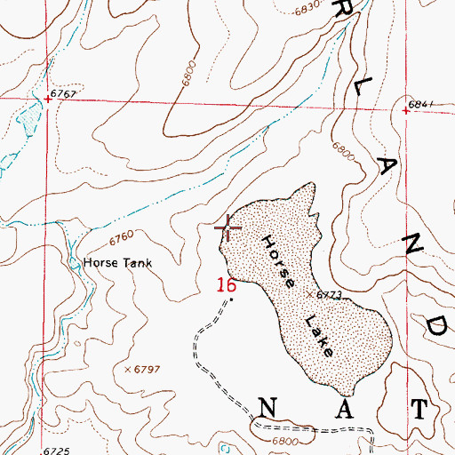 Topographic Map of Horse Lake Tank, AZ