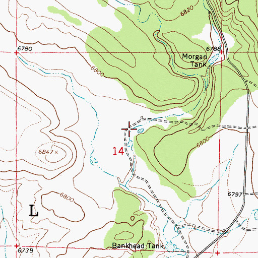 Topographic Map of Robin Tank, AZ