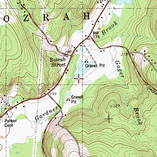 Topographic Map of Mineral Spring Brook, CT