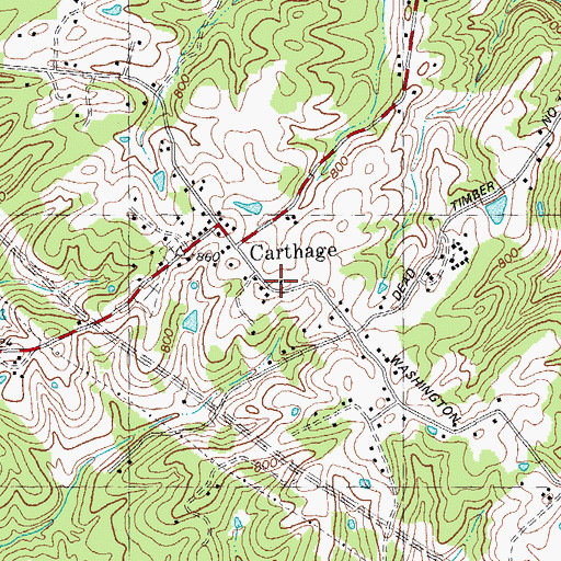 Topographic Map of Carthage Elementary School (historical), KY